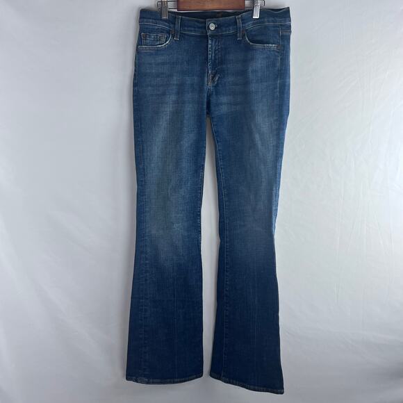 7 For All Mankind Denim - 7 For All Mankind Women's Jeans Size 31 Bootcut Dark Wash Denim